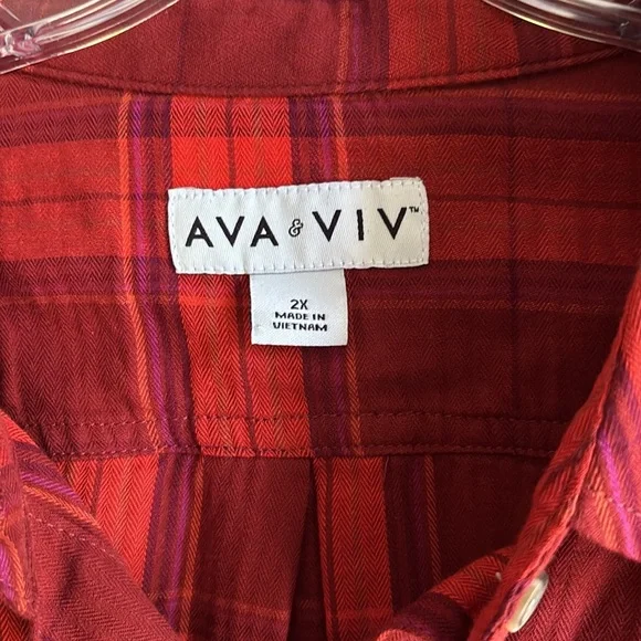 Ava & Viv Plaid Shirt - Picture 4 of 9